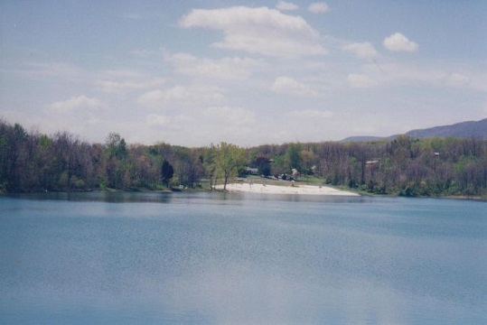 Lake access at base of mountain to swim, fish.