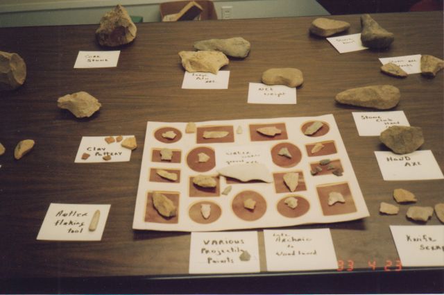 ARTIFACTS DISCOVERED OF PREHISTORIC INDIANS